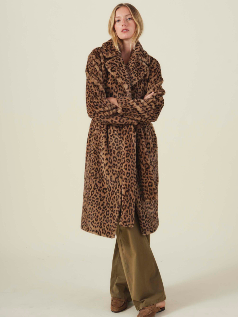 Evalyn Faux Fur Jacket in Leopard