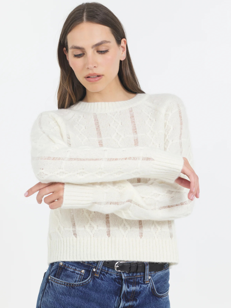 Charlotte Crewneck in Ivory