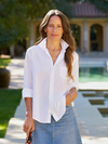 Eileen Relaxed Button-Up Poplin Shirt in Classic White (RGN1)