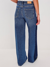 Angeleno Wide Leg Godet in Indigo Grove