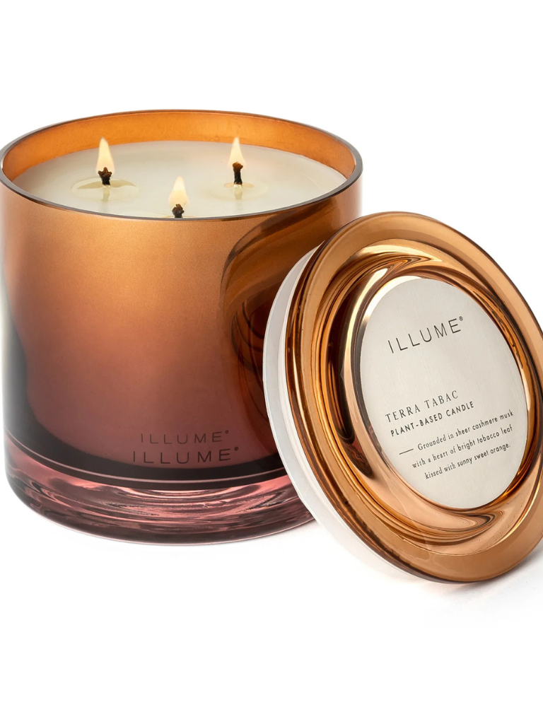 Statement Glass Candle in Terra Tabac