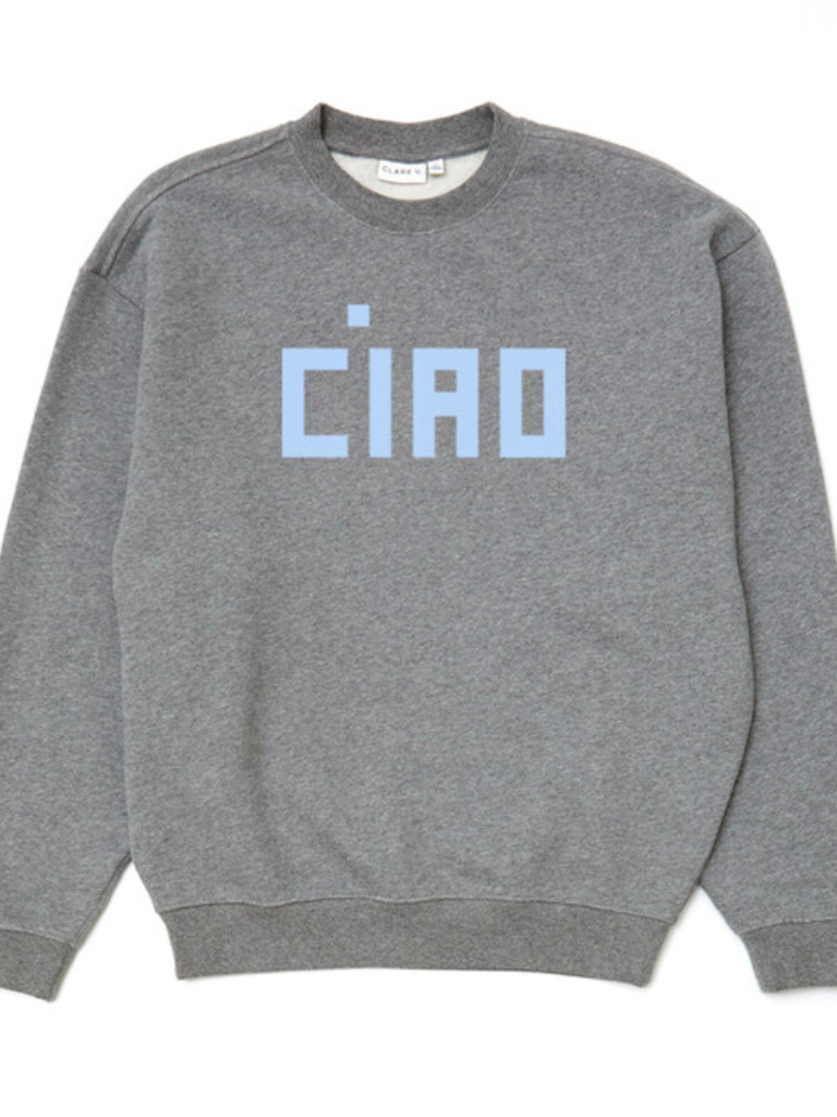 Block Ciao Oversized Sweatshirt in Grey Melange