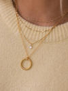 Sofia Slice Necklace in Gold Vermeil & Moonstone