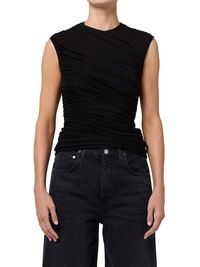 Ester Twist Tank in Black