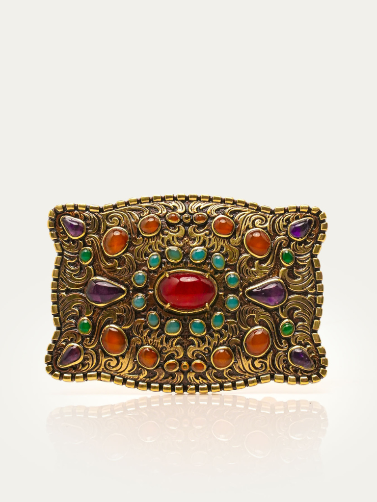 Baby Shield Belt Buckle in Gold