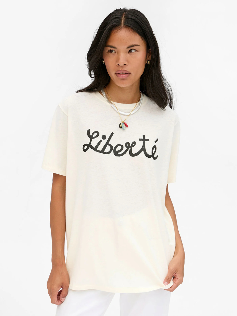 Original Tee in Cream w/ Black Liberté