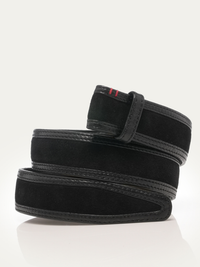 Thick Suede Belt in Black
