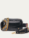 Charly Python Bag in Black/Gold
