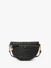 Petite Fanny Pack in Black Woven Zig-Zag