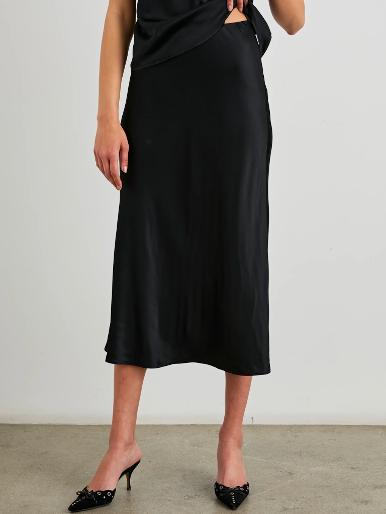 Anya Midi Skirt in Black