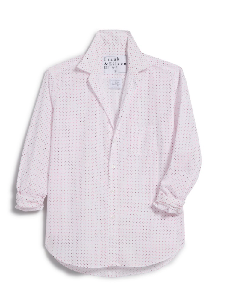 Eileen Button Up Shirt in Small Pink Dots