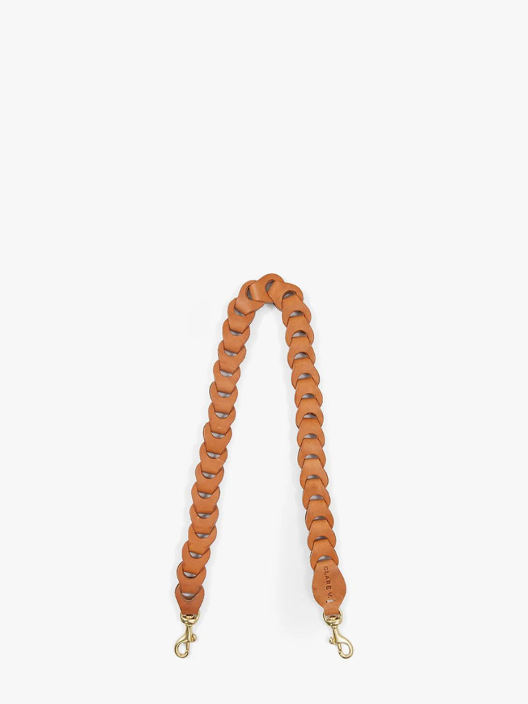 Leather Link Shoulder Strap in Cuoio