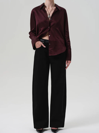 Ayla Baggy Jean in Solid Black