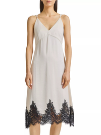 Luna Lace Trip Dress in Ivory/Black