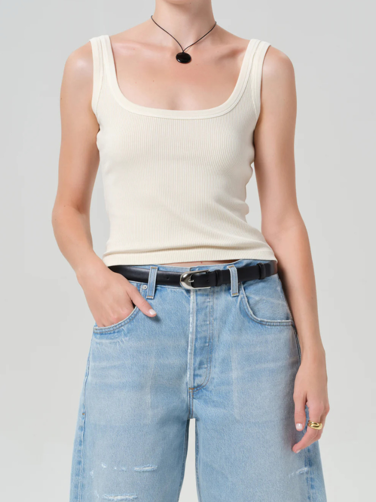Faye Rib Tank in Dune