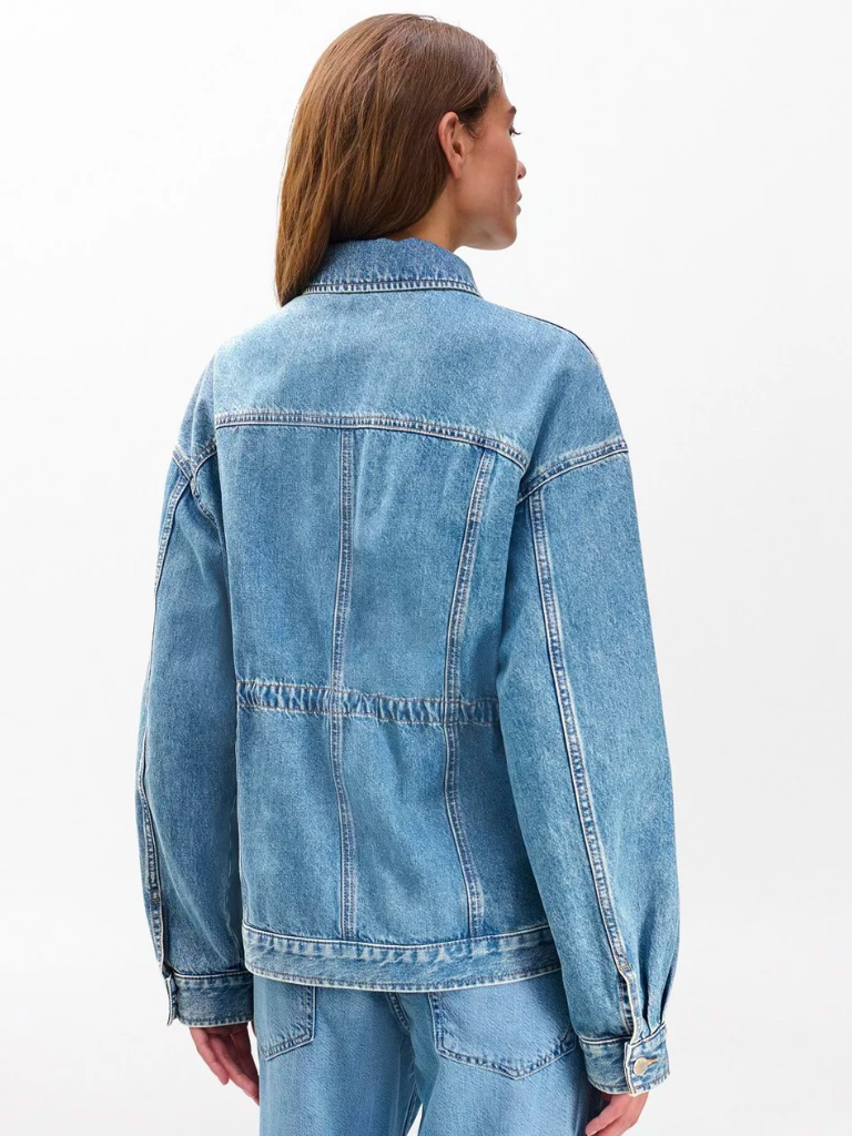 Amy Cinched Denim Jacket in Ithica