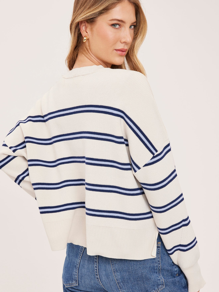 Echo Stripe Top in Cream Stripe