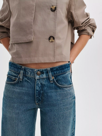 Saige Low Rise Relaxed Straight Jean in Echo