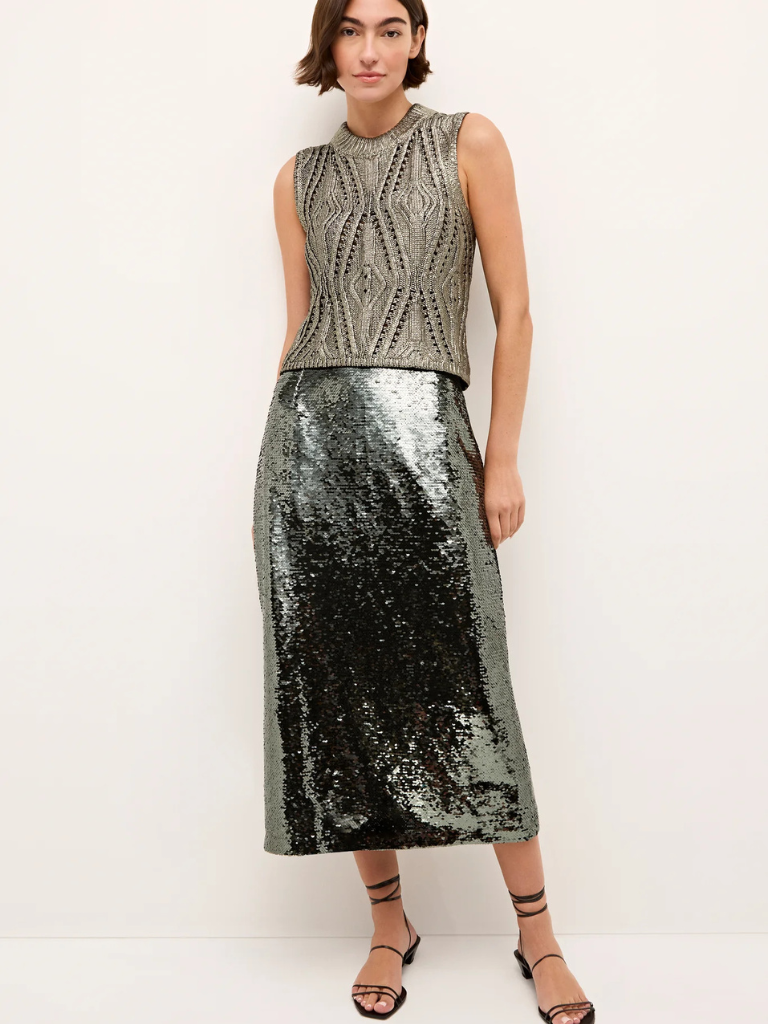 Wray Sequin Skirt in Rosin