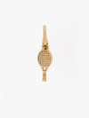 Tennis Racquet Charm in Vintage Gold