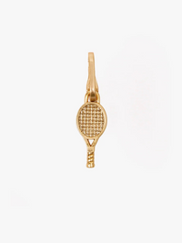 Tennis Racquet Charm in Vintage Gold