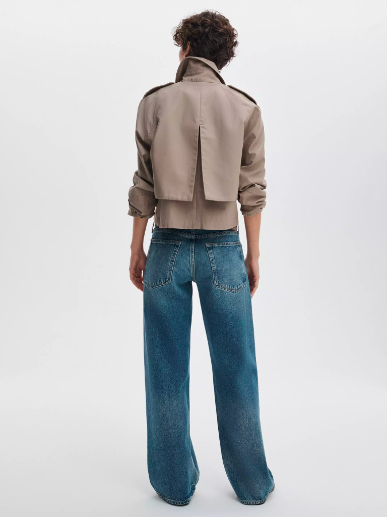 Saige Low Rise Relaxed Straight Jean in Echo