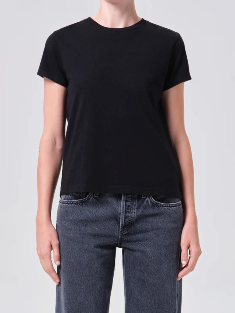 Adine Long Line Tee in Black