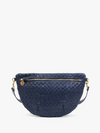 Grande Fanny Pack in Bleu Marine Woven Checker