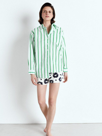 Zatybay Button Down in Lagoon Stripe