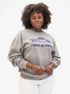 Oversized Sweatshirt in Grey w/Navy Liberez Les Sardines