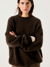Vitow O/S Sweater in Cafe