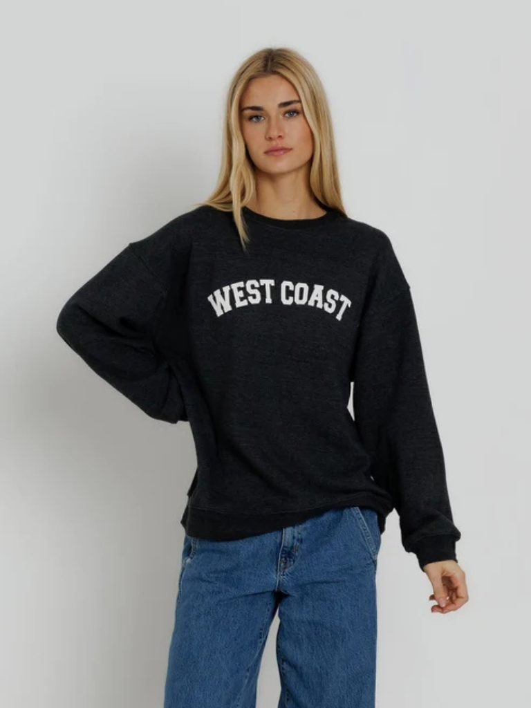 West Coast Oversized Crew in Vintage Black