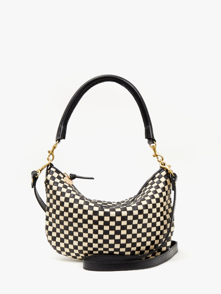 Petit Moyen in Black/Cream Woven Checker