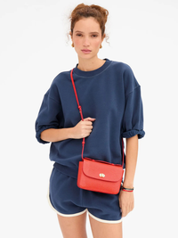 Kathryn Bag in Red Embossed Lizard