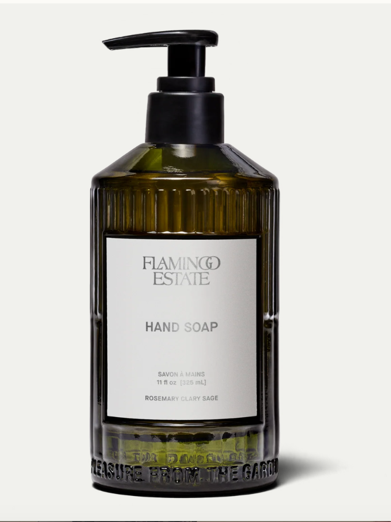 Fluted Glass Hand Soap in Rosemary Clary Sage