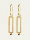 Verena Earrings in Black Sapphire/Gold