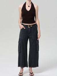 Thassos Pant in Washed Black