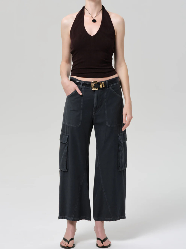 Thassos Pant in Washed Black
