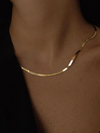 Herringbone Mother Necklace in 10k Gold