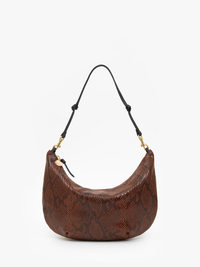 Lune Bag in Auburn Embossed Python
