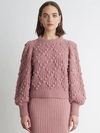 Marissa Textured Sweater in Mineral Pink