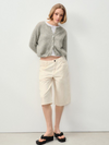 Vitow Cardigan in Light Grey Melange