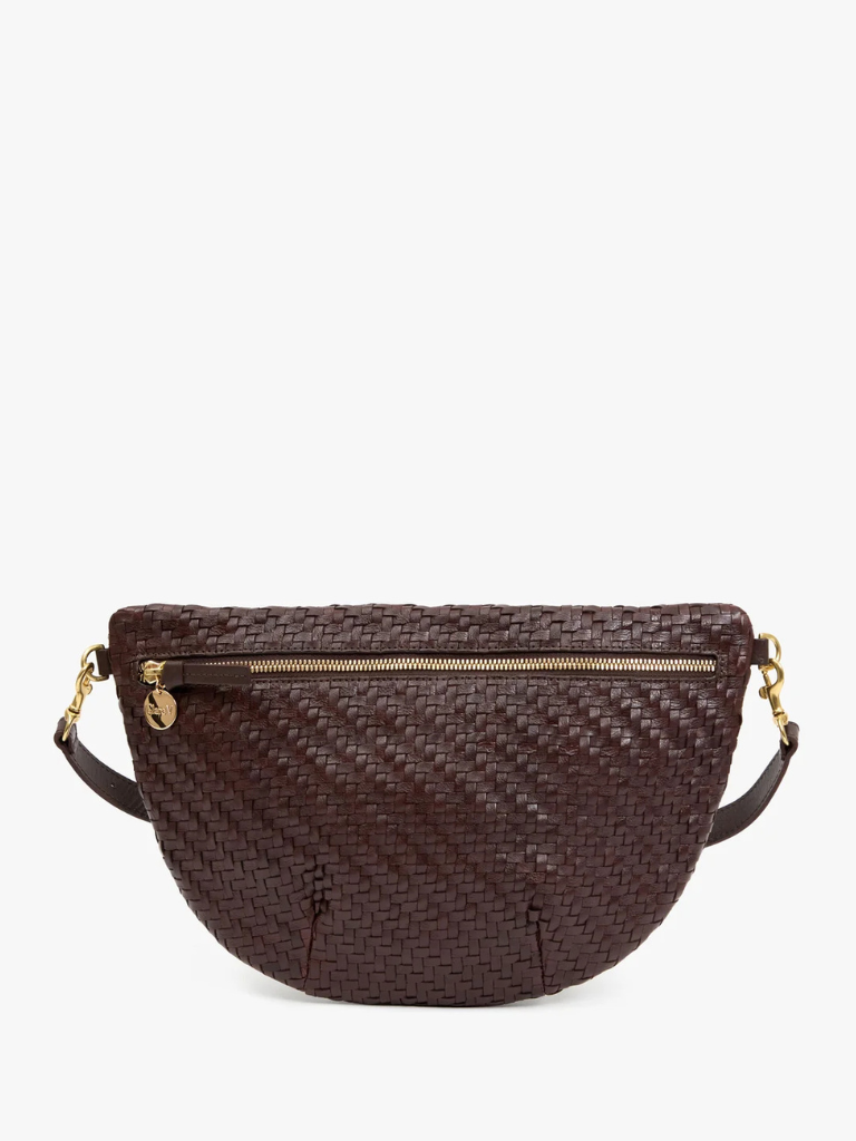 Grande Fanny Pack in Chocolate Woven Zig-Zag