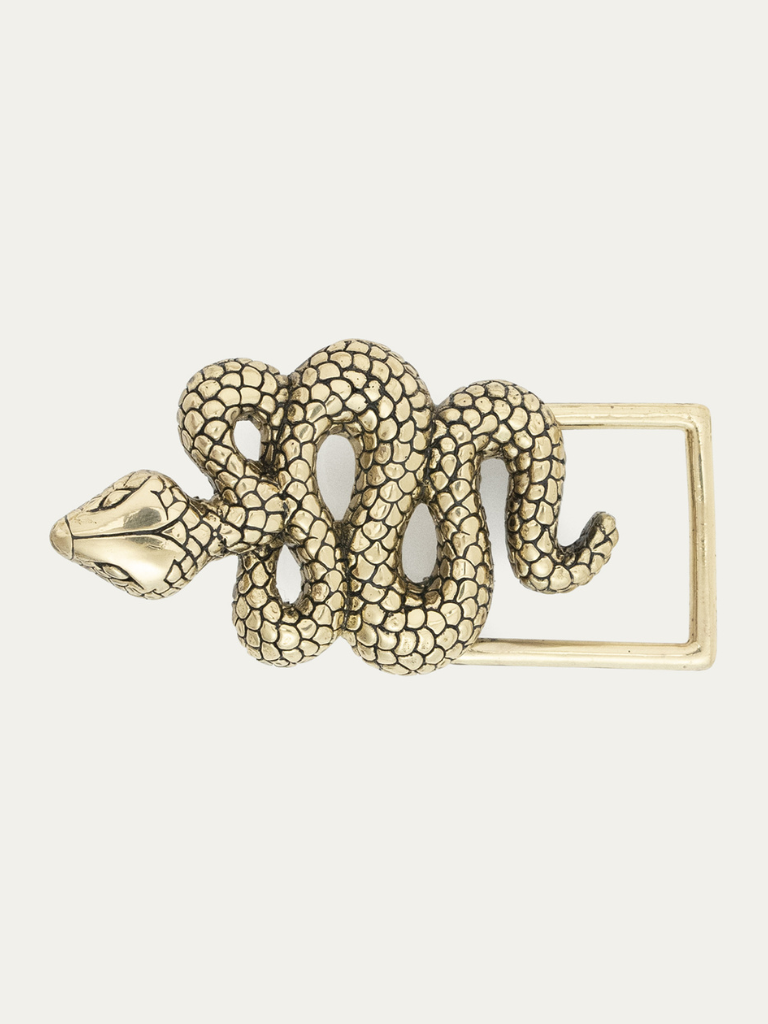 Baby Serpent Belt Buckle in Gold