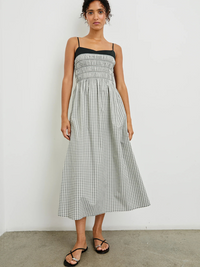 Primrose Dress in Ivory Jet Gingham