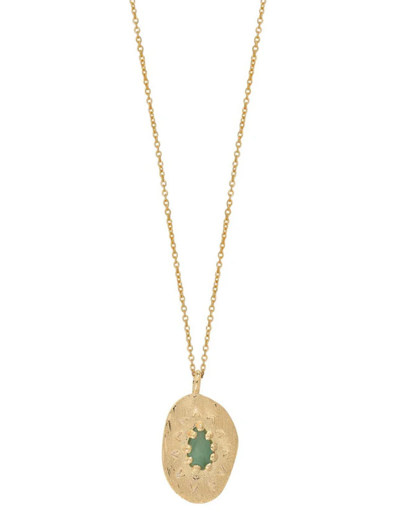 Felix Necklace in Emerald/Gold