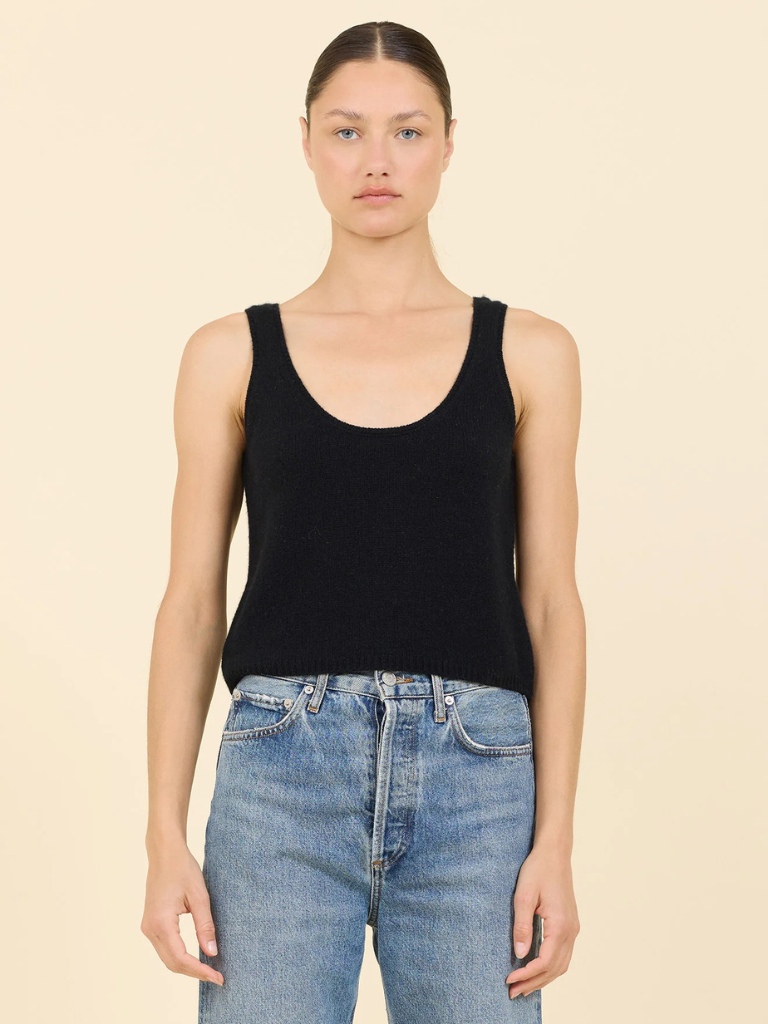 Talia Cashmere Tank in Black