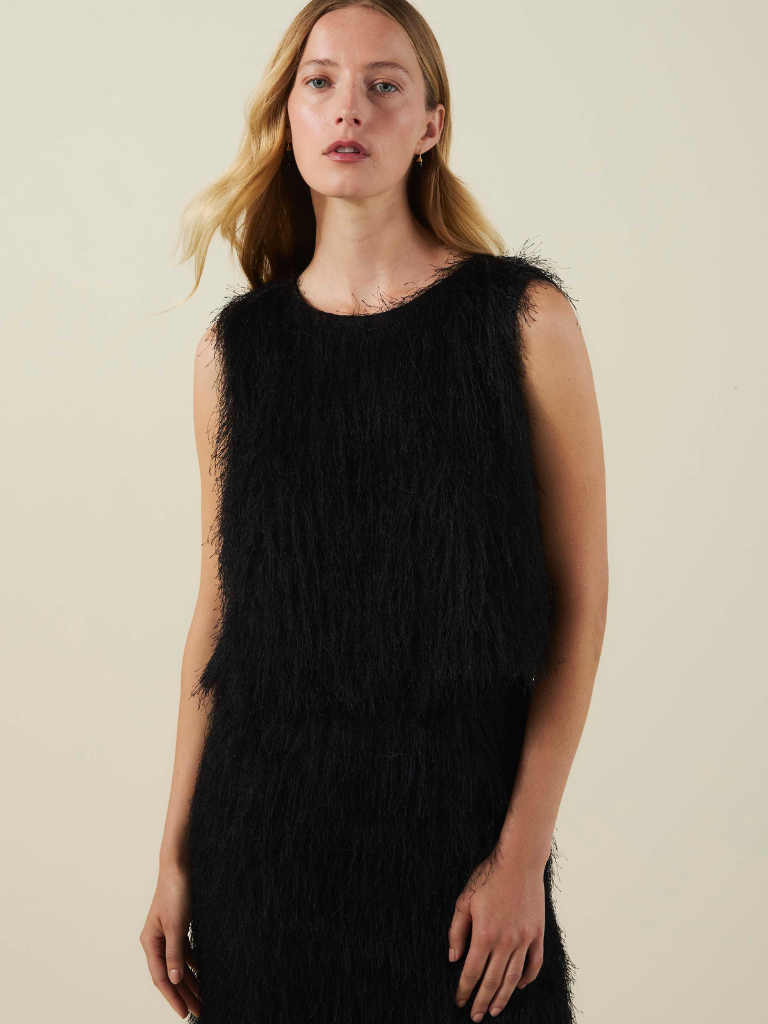 Melanie Sleeveless Top in Black
