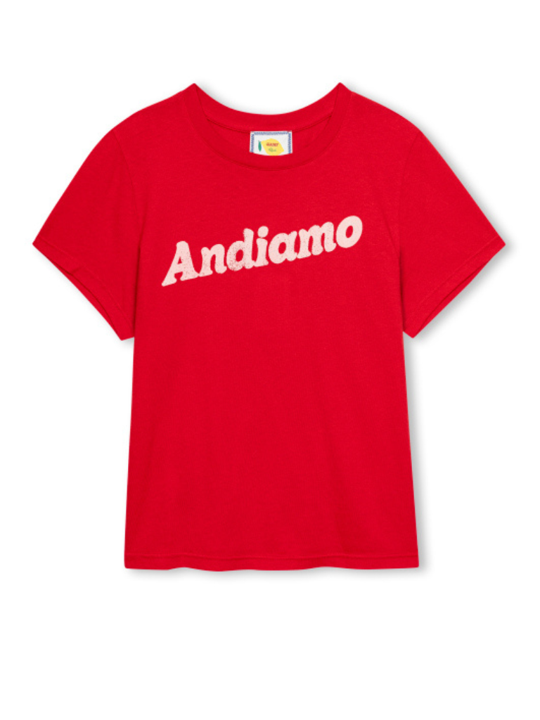 Rails "Andiamo" Classic Crew Neck T-shirt in Tomato