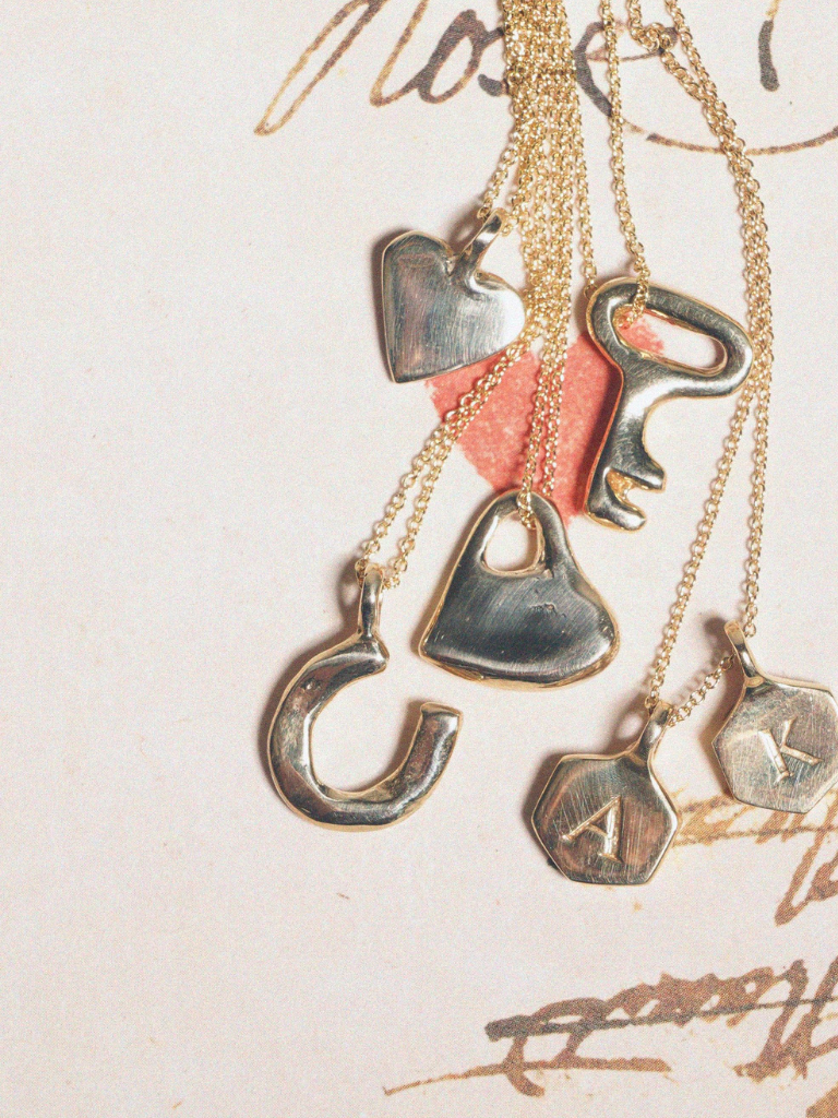 Horseshoe Necklace in Brass